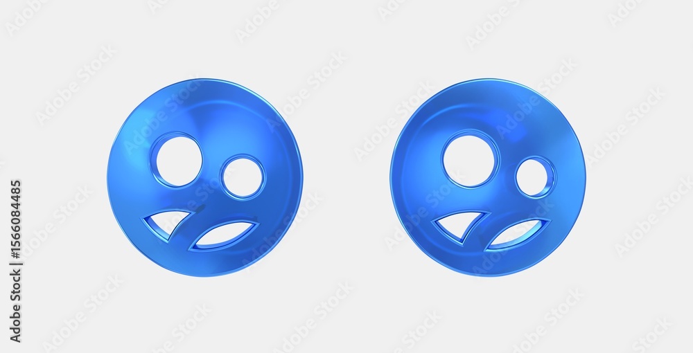 Poster supervised user circle 3d icon on isolate white background