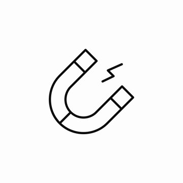 magnetic force icon sign vector