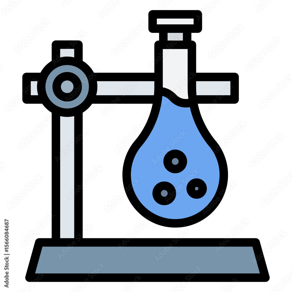 Aufkleber retort stand icon vector image. can be used for science.
