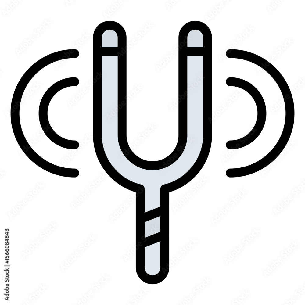 Poster tuning fork icon vector image. can be used for science.