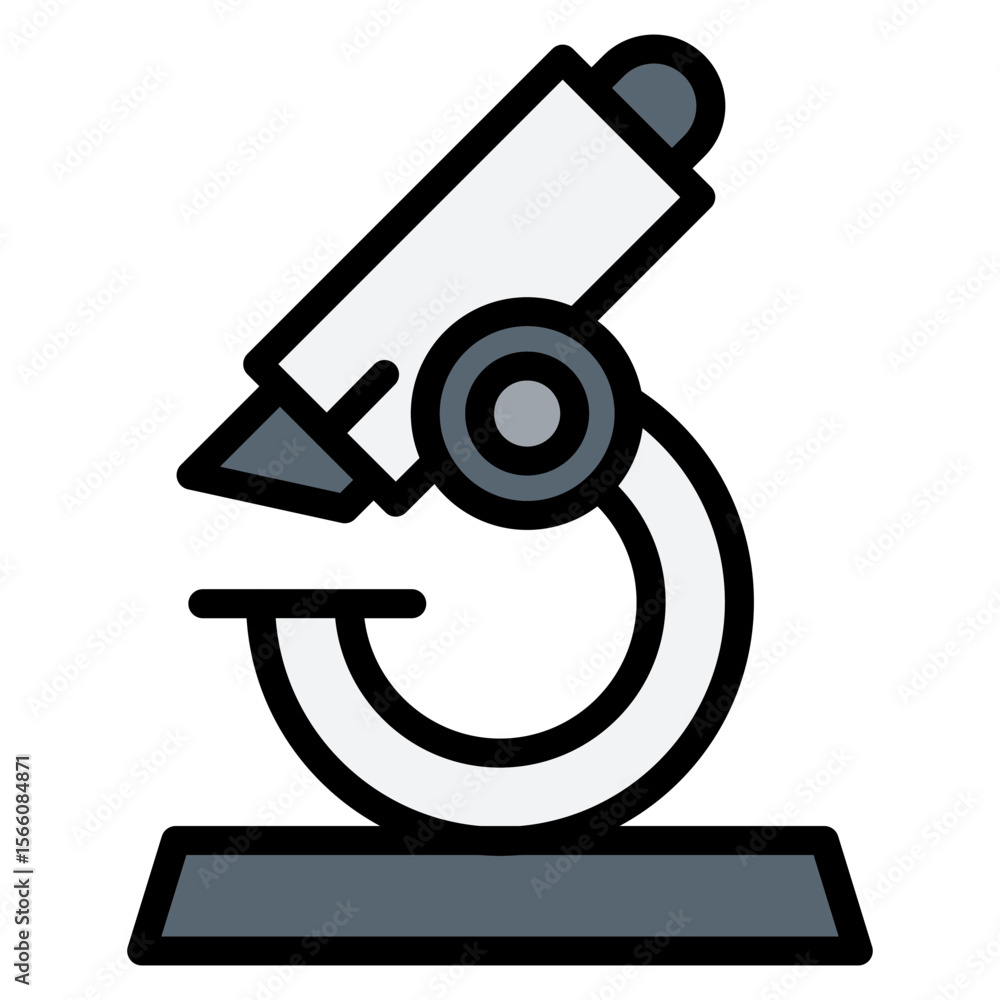 Poster microscope icon vector image. can be used for science.