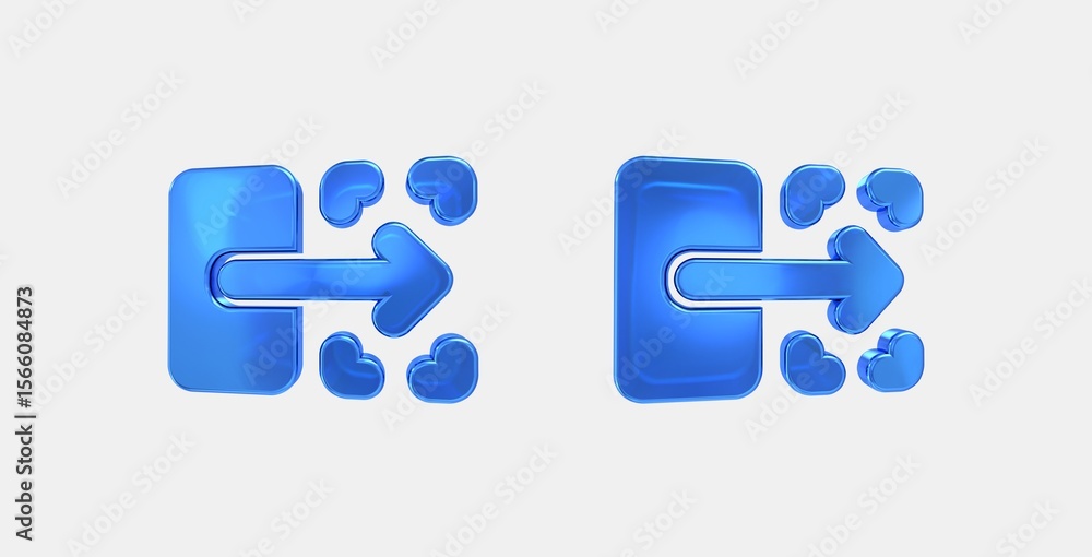 Aufkleber switch access 3d icon on isolate white background