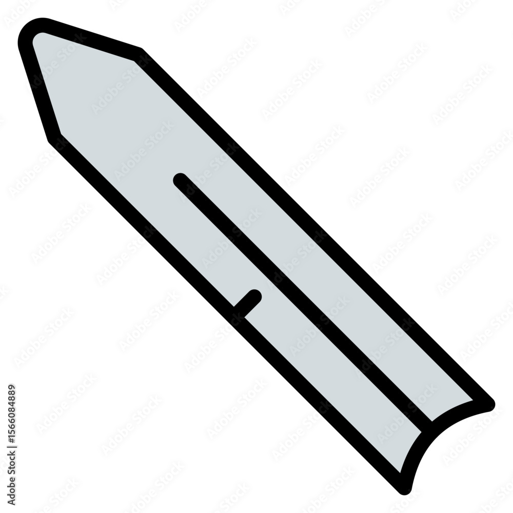 Poster Scoopula icon vector image. Can be used for Science.