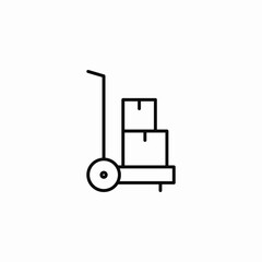 package trolley icon sign vector