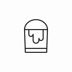 paint bucket icon sign vector