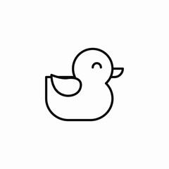rubber duck icon sign vector