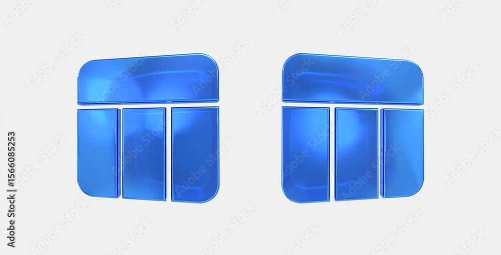 Poster table chart 3d icon on isolate white background