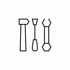 tool set icon sign vector