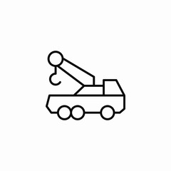 tow truck icon sign vector
