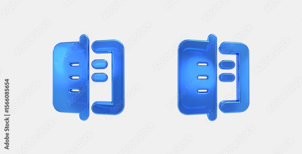 Poster text compare 3d icon on isolate white background