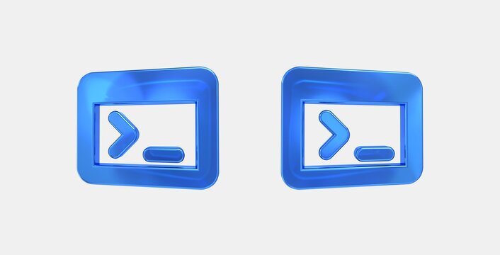terminal 3D icon on isolate white background