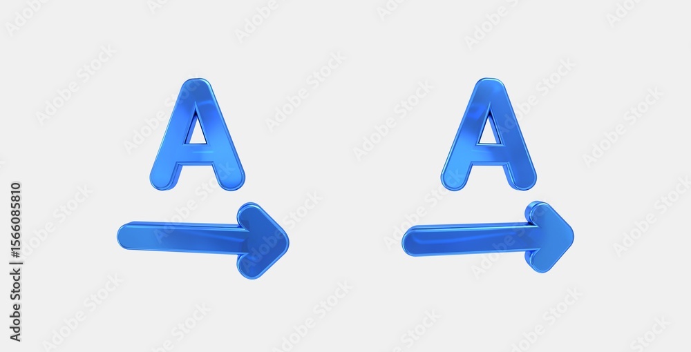 Poster text rotation none 3d icon on isolate white background