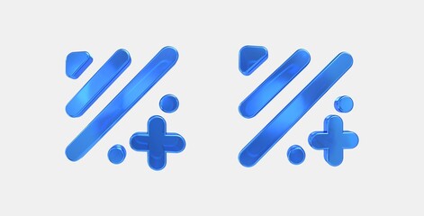 texture add 3D icon on isolate white background