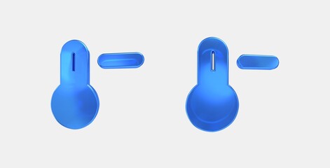 thermometer loss 3D icon on isolate white background