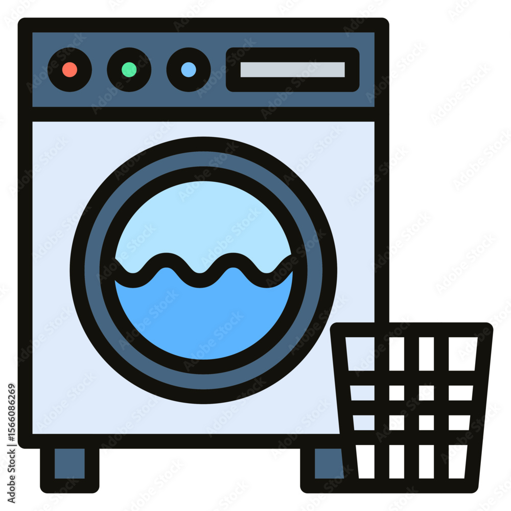 Poster washing program icon vector image. can be used for laundry.
