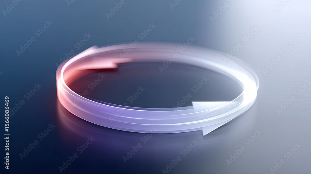 Aufkleber abstract circular loop with glowing arrows and connections