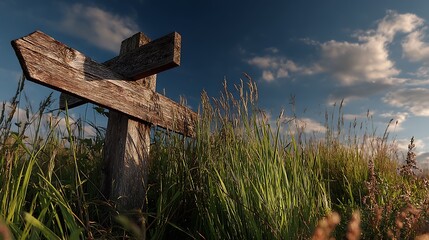 Weathered sign amidst nature