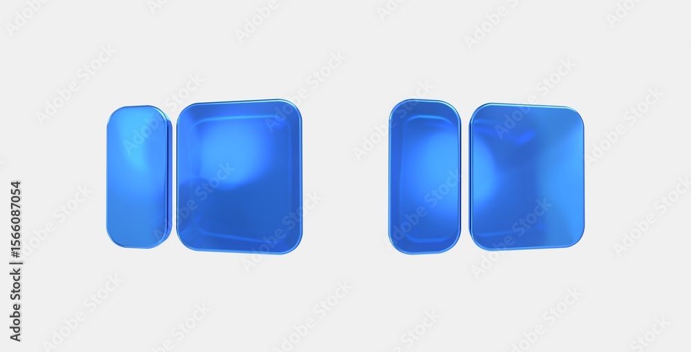 Poster transition slide 3d icon on isolate white background
