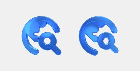 travel explore 3D icon on isolate white background