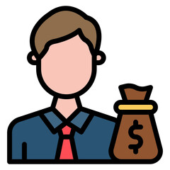 Investor icon vector image. Can be used for Human Rights.