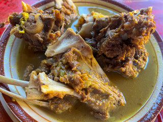 tengkleng kambing or goat tengkleng is a kind of soup with the main ingredient of goat bones....