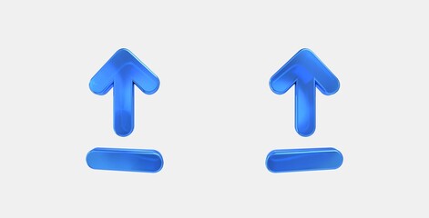 upgrade 3D icon on isolate white background