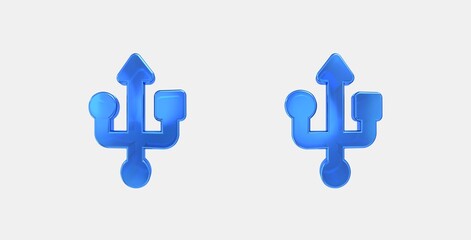 Obraz premium usb 3D icon on isolate white background