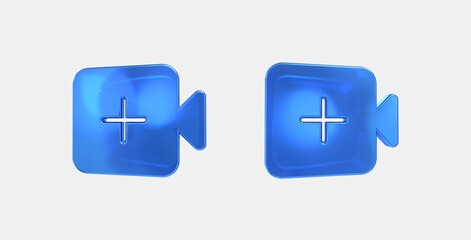 video call 3D icon on isolate white background