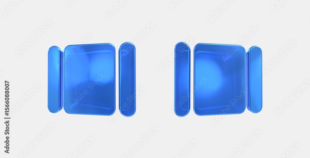 Poster view array 3d icon on isolate white background