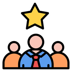 Leadership icon vector image. Can be used for Human Resource.
