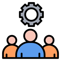 Labor Market icon vector image. Can be used for Human Resource.