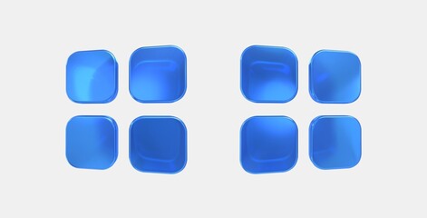 view comfy alt 3D icon on isolate white background