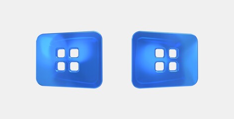 view compact alt 3D icon on isolate white background