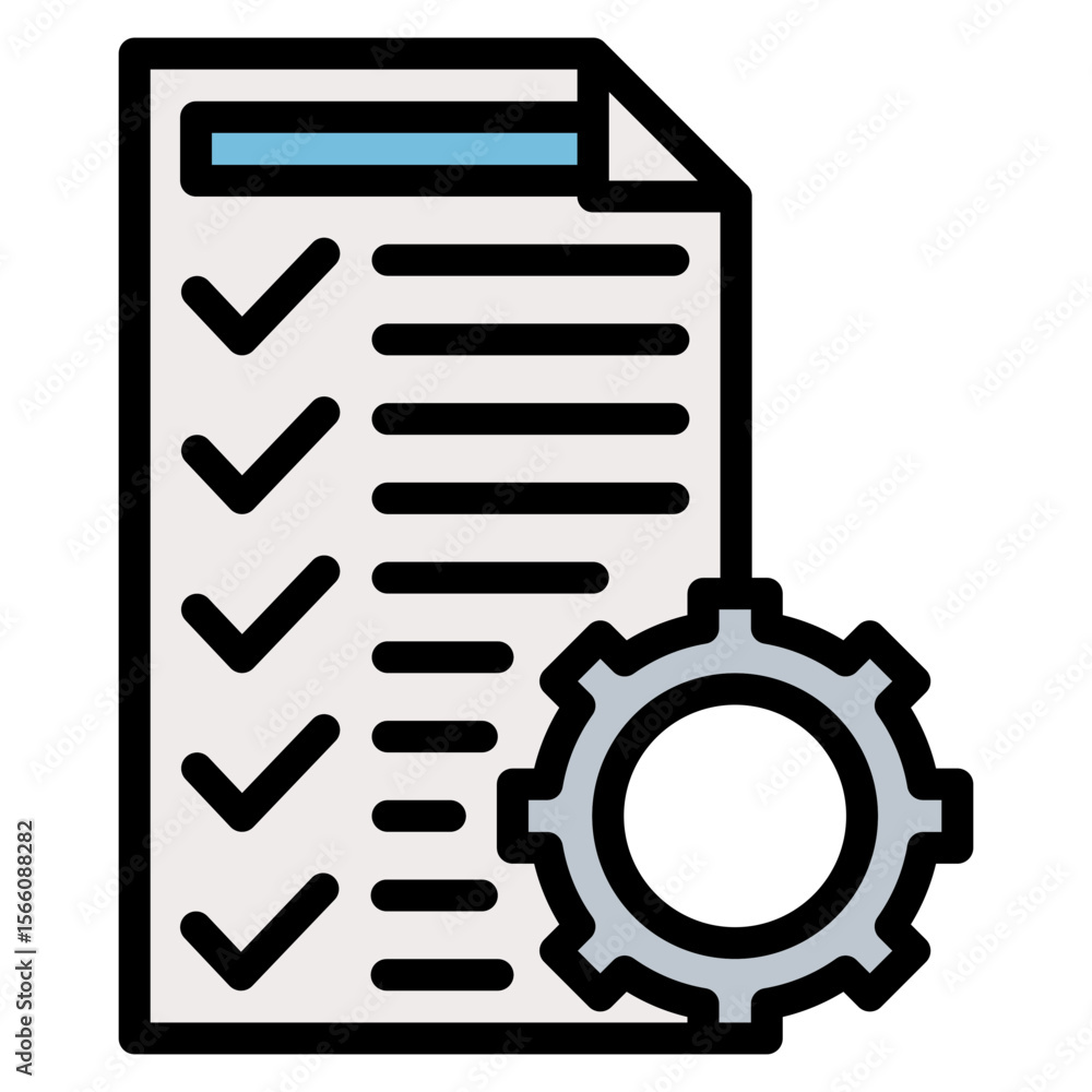 Poster approval process icon vector image. can be used for product management.