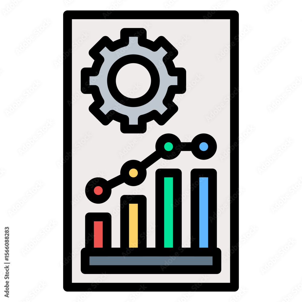 Poster benchmarking icon vector image. can be used for product management.