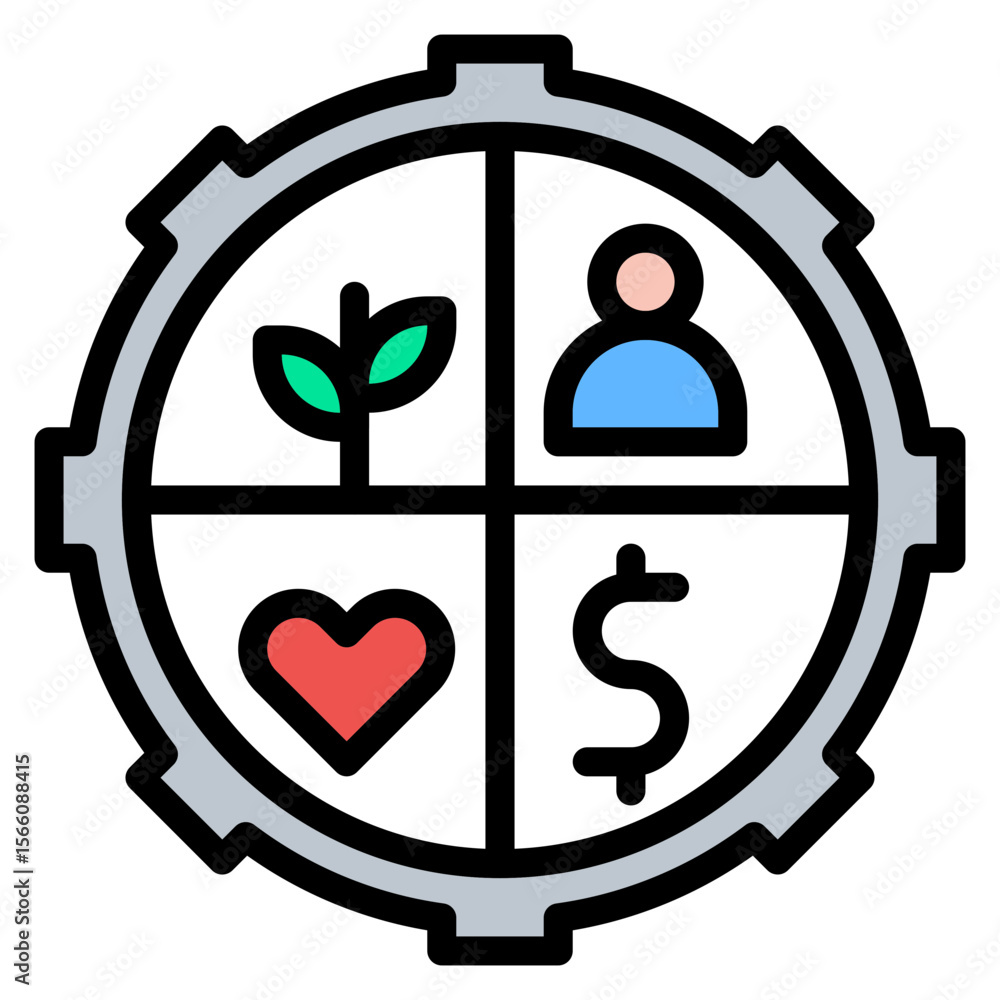 Poster find resource icon vector image. can be used for product management.