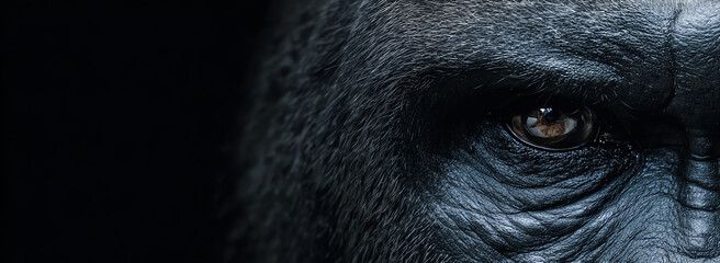 gorilla eye, AI generated