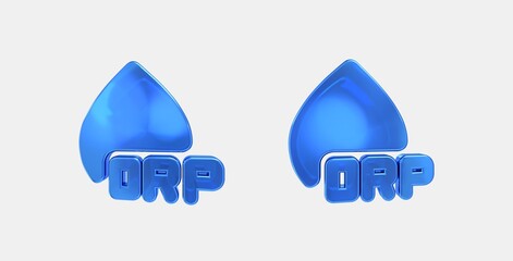 water orp 3D icon on isolate white background