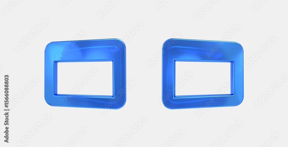 Poster web asset 3d icon on isolate white background