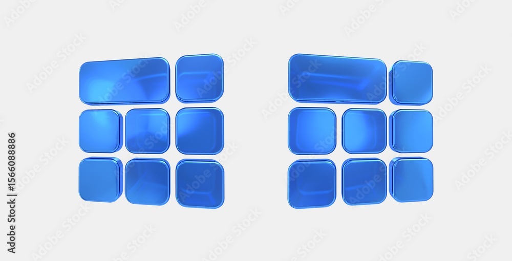 Aufkleber widget medium 3d icon on isolate white background