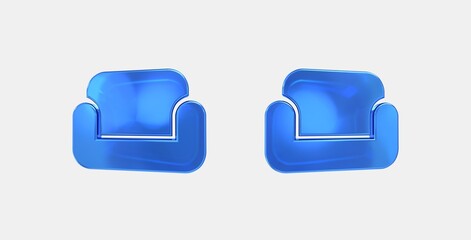 weekend 3D icon on isolate white background