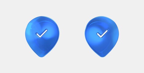 where to vote 3D icon on isolate white background