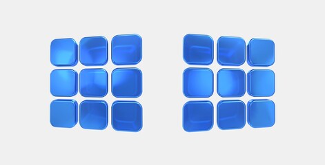 widget small 3D icon on isolate white background