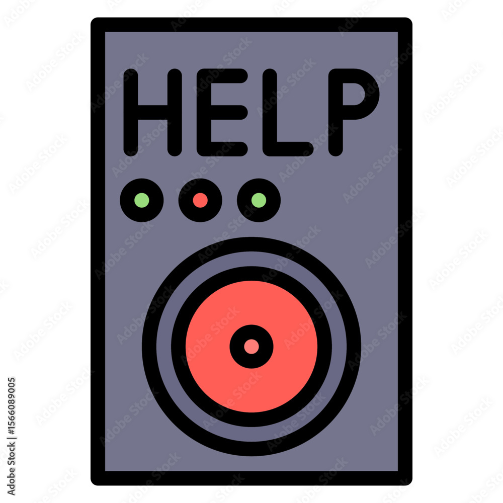 Aufkleber emergency button icon vector image. can be used for nursing home.