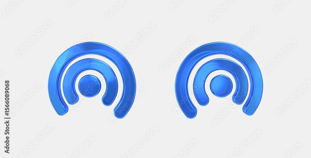 Aufkleber wifi tethering 3d icon on isolate white background