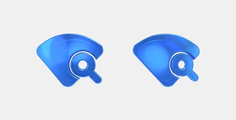 wifi find 3D icon on isolate white background