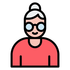 Grandmother icon vector image. Can be used for Nursing Home.
