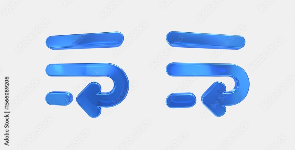 Poster wrap text 3d icon on isolate white background