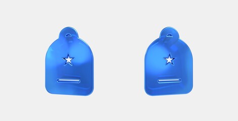 your trips 3D icon on isolate white background