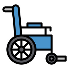 Wheelchair icon vector image. Can be used for Nursing Home.